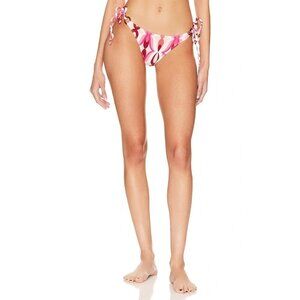 PatBO Twist String Bikini Bottom in Flamant Large New Womens Swim